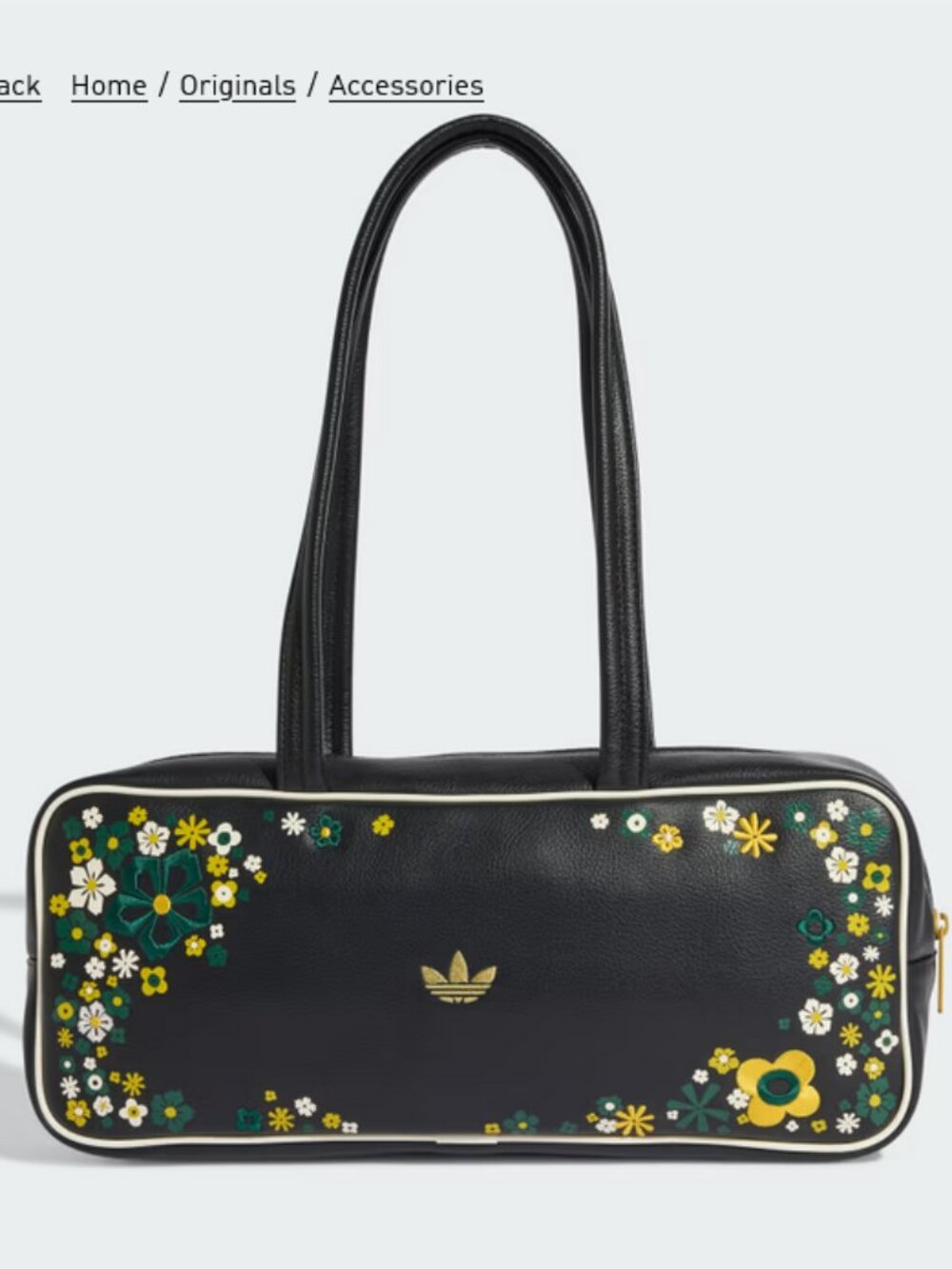 Adidas Originals Liberty London Elongated Airliner Shoulder Bag Black Floral